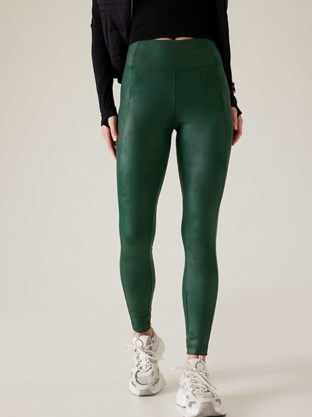Athleta Delancey Gleam Tight Seaweed Snack Legging